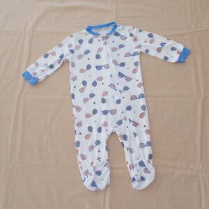 Milkberry 4th of July Red White Blue Sunglasses Footie Sleeper 6m Bamboo
